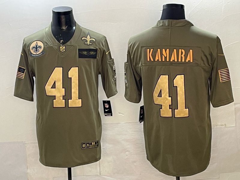 Men 2025 New Orleans Saints #41 Kamara Gold Nike Limited NFL Jersey style 021->new orleans saints->NFL Jersey